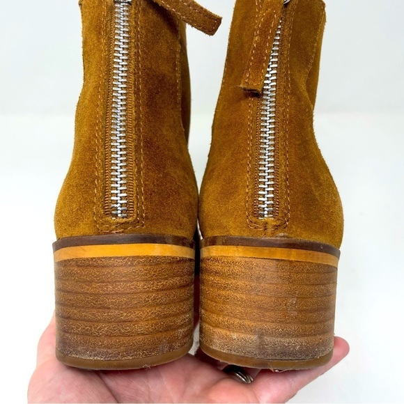 Steve Madden Leather Booties Brown 7 - Picture 4 of 8